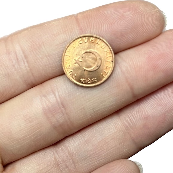🎈$5 add on - 1971 Turkish 1 Kurus Coin - Bronze - Picture 2 of 5